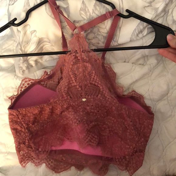 PINK lace halter bra - Picture 2 of 7